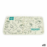 Place mat White Green (33 x 0,3 x 48 cm) (12 Units)